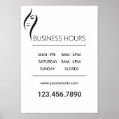 Eenvoudig minimalistisch wit en zwart schoonheidss poster (Voorkant)