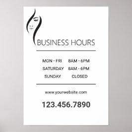 Eenvoudig minimalistisch wit en zwart schoonheidss poster