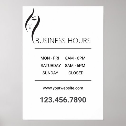 Eenvoudig minimalistisch wit en zwart schoonheidss poster (Voorkant)