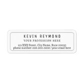 Eenvoudig minimalistisch, wit, professioneel basis etiket (Voorkant)