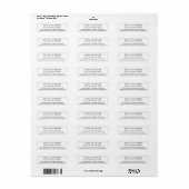 Eenvoudig minimalistisch, wit, professioneel basis etiket (Full Sheet)