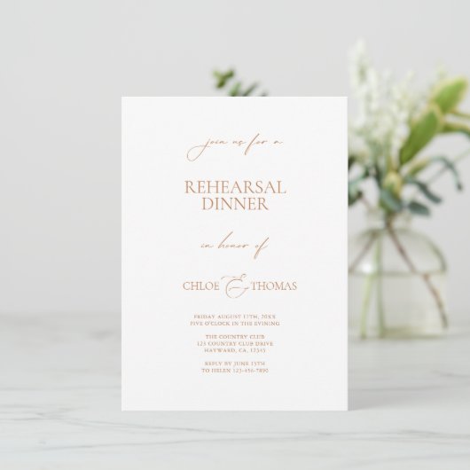 Eenvoudig minimalistisch wit repetitief avondeten kaart (Staand voorkant)