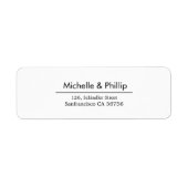 Eenvoudig minimalistisch wit retouradres etiket (Voorkant)