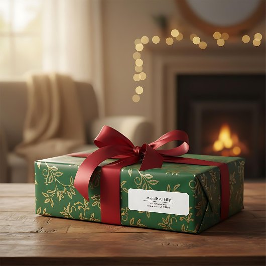 Eenvoudig minimalistisch wit retouradres etiket