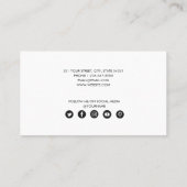 Eenvoudig minimalistisch wittekenscript visitekaartje (Achterkant)