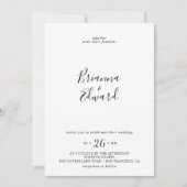 Eenvoudig minimalistisch Wreath Weddenschap Kaart (Voorkant)