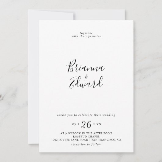 Eenvoudig minimalistisch Wreath Weddenschap Kaart (Voorkant)