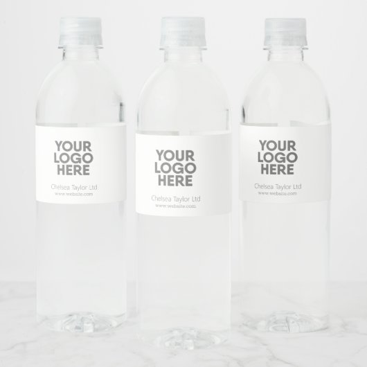 Eenvoudig Minimalistisch Zakelijk Bedrijfs Eveneme Waterfles Etiket (Flessen)