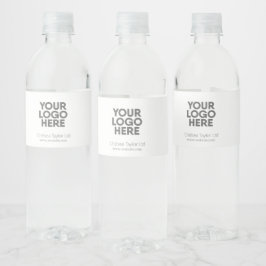 Eenvoudig minimalistisch zakelijk evenement Logo Waterfles Etiket