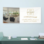 Eenvoudig Minimalistisch Zakelijk Logo Professione Spandoek (Beurs)