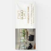 Eenvoudig Minimalistisch Zakelijk Logo Professione Spandoek (Verticaal)