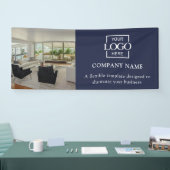 Eenvoudig Minimalistisch Zakelijk Logo Professione Spandoek (Beurs)