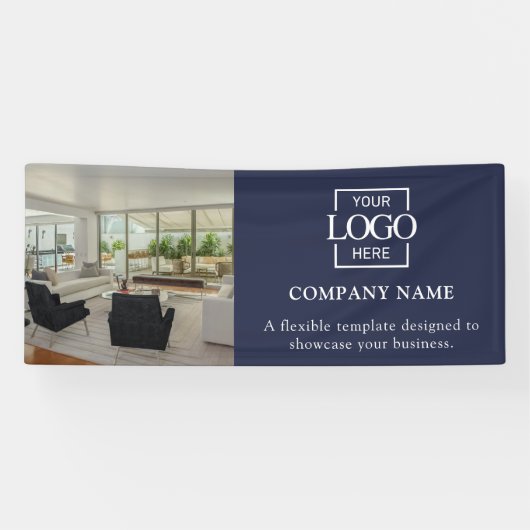 Eenvoudig Minimalistisch Zakelijk Logo Professione Spandoek (Horizontaal)