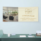 Eenvoudig Minimalistisch Zakelijk Logo Professione Spandoek (Beurs)