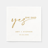 Eenvoudig minimalistisch zei ze: ja, partij servet (Voorkant)