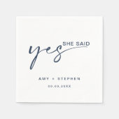 Eenvoudig minimalistisch zei ze: ja, partij servet (Voorkant)