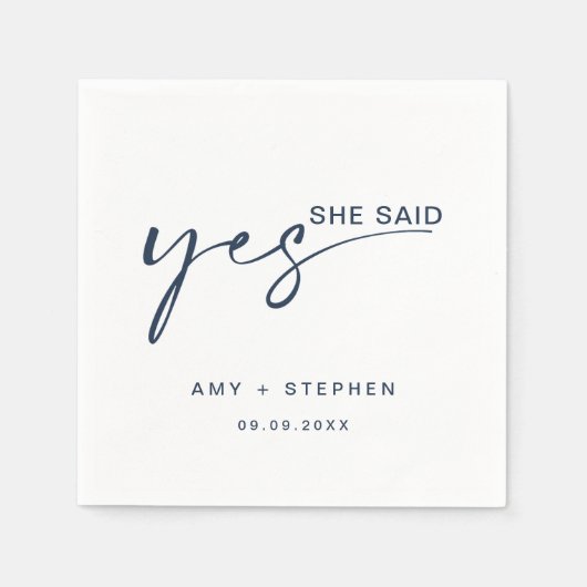 Eenvoudig minimalistisch zei ze: ja, partij servet (Voorkant)