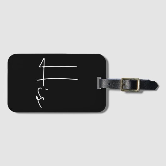 Eenvoudig minimalistisch zijn bagagelabel (Voorkant (horizontaal))