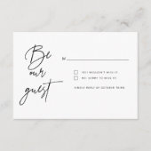Eenvoudig minimalistisch zijn onze gast RSVP Reply Informatiekaartje (Voorkant)