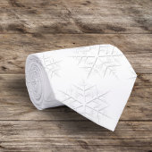 Eenvoudig minimalistisch zilver winter sneeuwvlok  stropdas