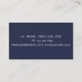 Eenvoudig, minimalistisch, zilveren glitterlijn visitekaartje (Achterkant)