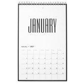 Eenvoudig Minimalistisch Zwart En Wit Frame 2027 Kalender (Jan 2027)