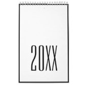 Eenvoudig Minimalistisch Zwart En Wit Frame 2027 Kalender (Hoes)