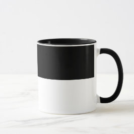 Eenvoudig minimalistisch zwart en wit mok