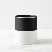 Eenvoudig minimalistisch zwart en wit mok (Midden)