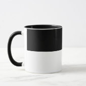 Eenvoudig minimalistisch zwart en wit mok (Links)