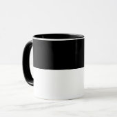 Eenvoudig minimalistisch zwart en wit mok (Voorkant links)