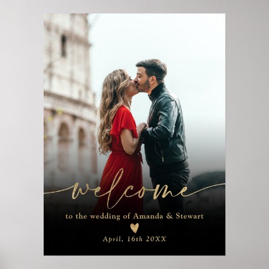 Eenvoudig minimalistisch, zwart gouden foto's, wel poster (Voorkant)