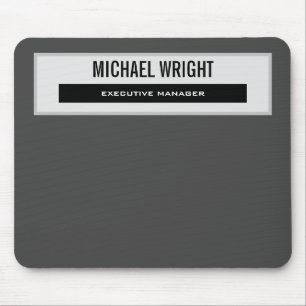 Eenvoudig minimalistisch zwart grijs modern muismat