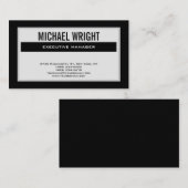 Eenvoudig minimalistisch zwart grijs modern visitekaartje (Voorkant / Achterkant)