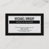 Eenvoudig minimalistisch zwart grijs modern visitekaartje (Voorkant)