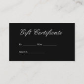 Eenvoudig minimalistisch zwart kortingskaartje (Achterkant)