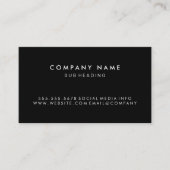 Eenvoudig minimalistisch zwart kortingskaartje (Voorkant)