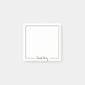 Eenvoudig Minimalistisch Zwart Monogram Volledige  Post-it® Notes (Voorkant)