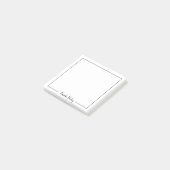 Eenvoudig Minimalistisch Zwart Monogram Volledige  Post-it® Notes (Schuin)