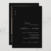 Eenvoudig minimalistisch zwart QR-codetoevoegdhede Kaart (Voorkant / Achterkant)