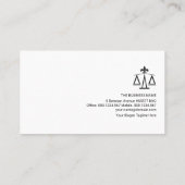 Eenvoudig minimalistisch zwart tapijt visitekaartje (Achterkant)