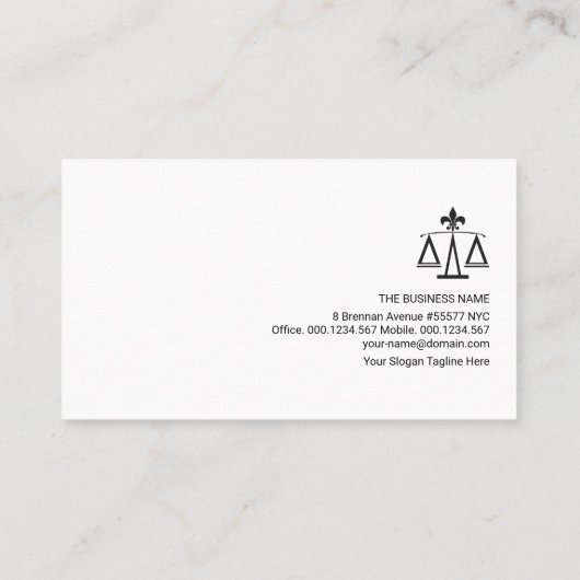 Eenvoudig minimalistisch zwart tapijt visitekaartje (Achterkant)