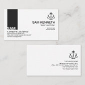 Eenvoudig minimalistisch zwart tapijt visitekaartje (Voorkant / Achterkant)