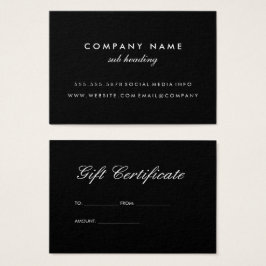 Eenvoudig Minimalistisch Zwart Visitekaartjes