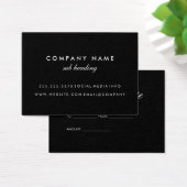Eenvoudig Minimalistisch Zwart Visitekaartjes (Bureau)