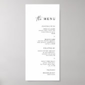 Eenvoudig minimalistisch zwart wit bruiloft diner poster (Voorkant)