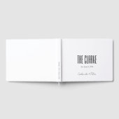 Eenvoudig minimalistisch zwart-wit huwelijk gastenboek (Volledig)