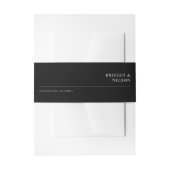 Eenvoudig minimalistisch zwart-wit huwelijk uitnodigingen wikkel (Voorkant Voorbeeld)