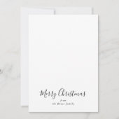 Eenvoudig minimalistisch zwart-wit kerst feestdagenkaart (Voorkant)