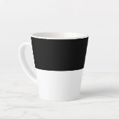 Eenvoudig minimalistisch zwart-wit latte mok (Linkerhoek)